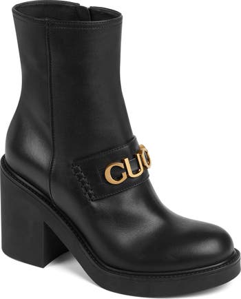 Gucci chunky clearance heel boots