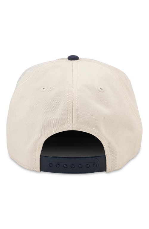 American Needle Club Snapback Baseball Cap In Ivory-navy