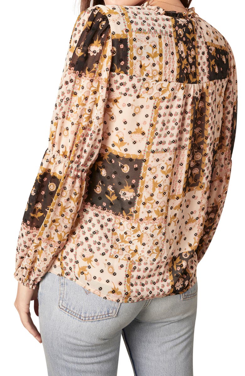 cupcakes and cashmere Imogene Patchwork Print Top, Alternate, color, 