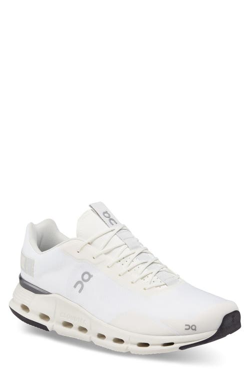 On Cloudnova Form Sneaker In White/eclipse