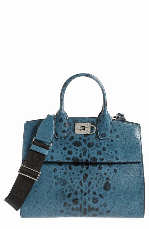 Ferragamo Women's ' Studio Soft Large' Shopper Bag - Blue - Totes