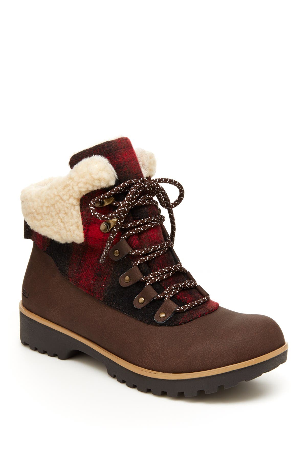 mia maylynn shearling trim boot