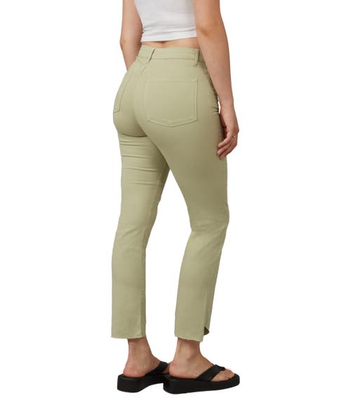 Shop Lola Jeans Kate High Rise Slim Jeans In Sage