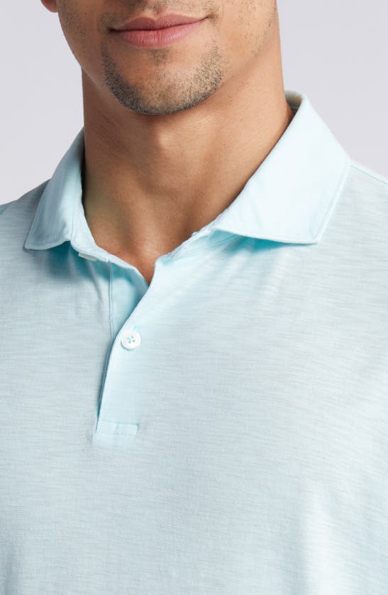 Shop Peter Millar Crown Crafted Journeyman Pima Cotton Polo In Iced Aqua