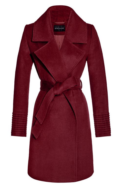 Sentaler Alpaca & Wool Wrap Coat In Garnet Red
