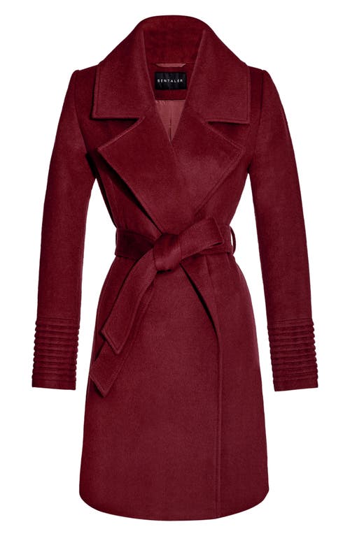 Shop Sentaler Alpaca & Wool Wrap Coat In Garnet Red