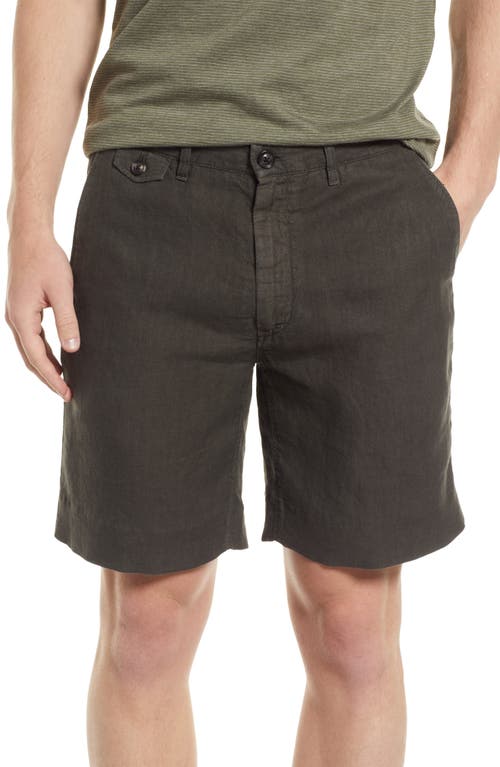 Moore Linen Shorts in Steel Grey