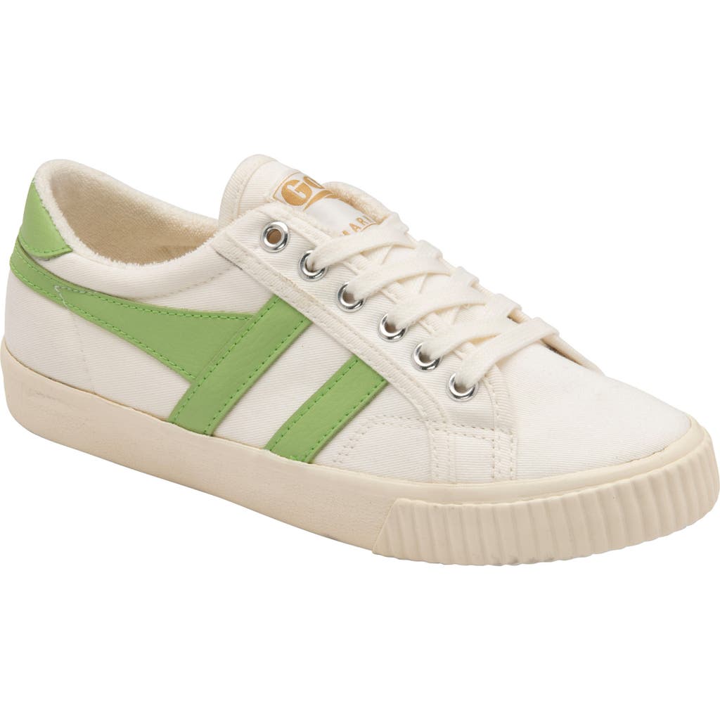 Gola Tennis Mark Cox Trainer In Off White/patina Green