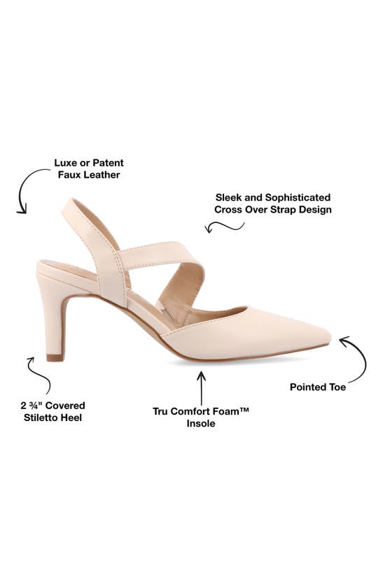 Shop Journee Collection Scarlett Pointed Toe Pump In Blush