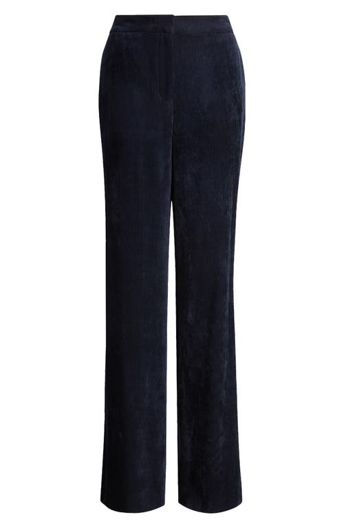 Shop Kobi Halperin Soft Corduroy Straight Leg Pants In Navy