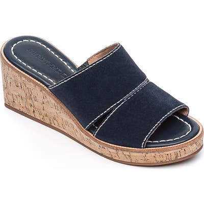 Bernardo Kami Platform Wedge Slide Sandal, Blue