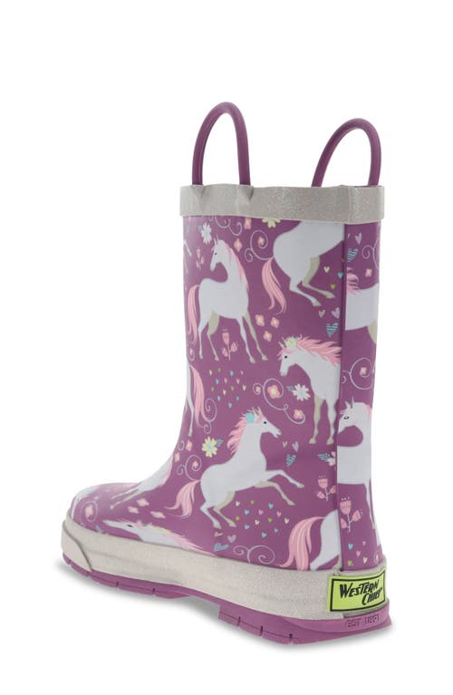 Western Chief Fancy Horse Waterproof Rain Boot In Fuchsia