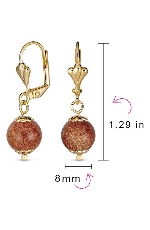 Bling Jewelry Stone Drop Earrings In Brown