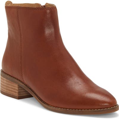 Lucky Brand Lenree Almond Toe Bootie, Brown