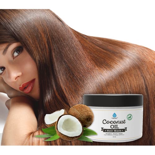 Shop Pursonic 100% Natural Coconut Oil Hair Mask 10 oz In Multicolor