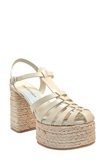 Dee Ocleppo Tulum Platform Sandal In Pearl Leather