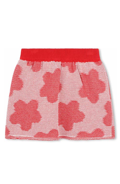 Shop Kenzo Kids' Cotton Jacquard Skirt In Dark Red