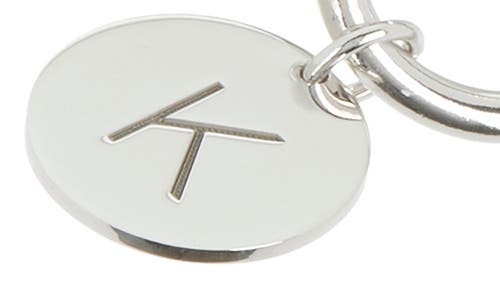 Meshmerise Love Knot Initial Bracelet In White-k