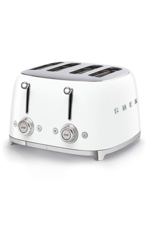 Smeg Four-by-four Slice Toaster In White