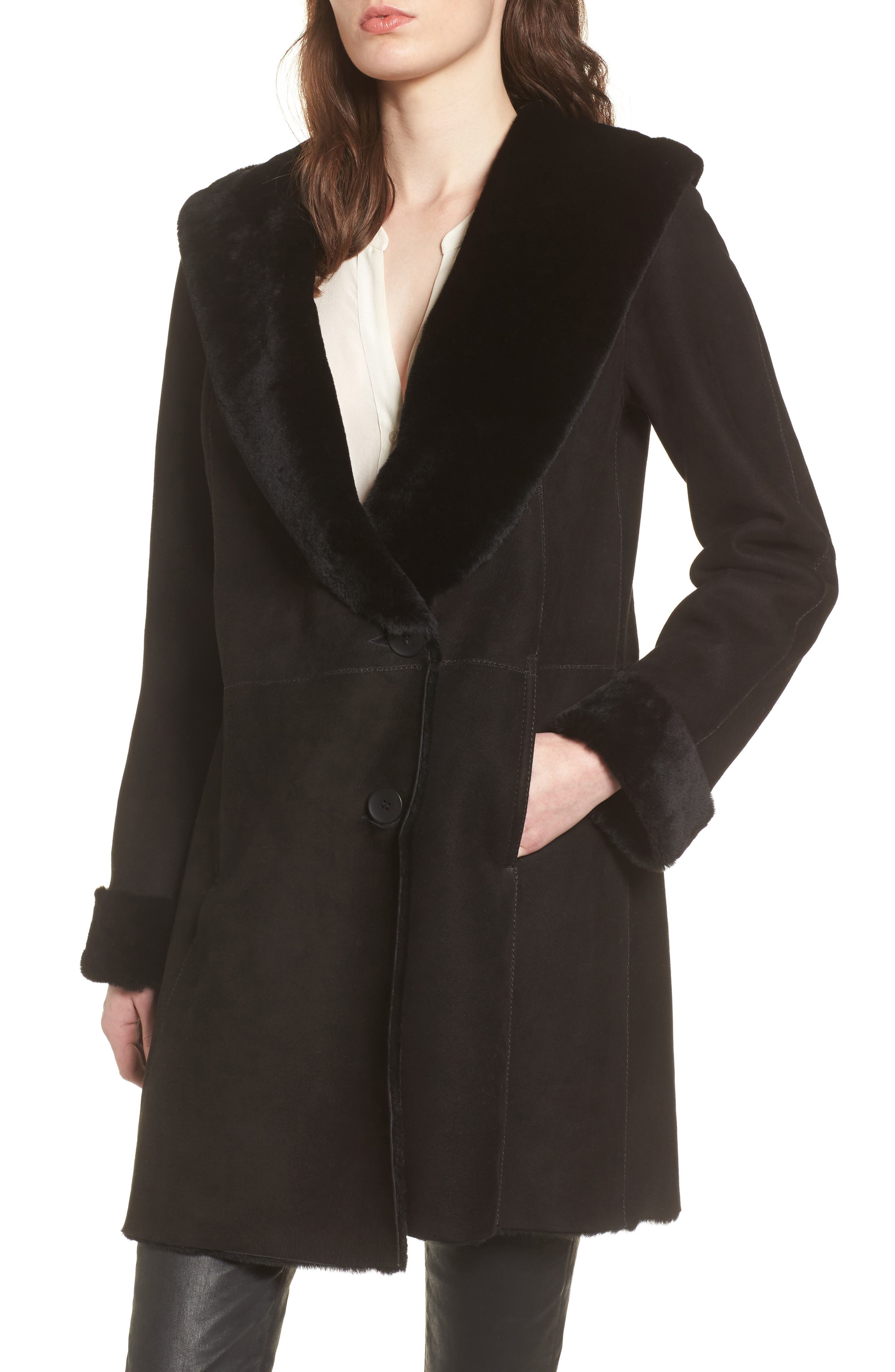 HiSO Genuine Shearling Coat Nordstrom