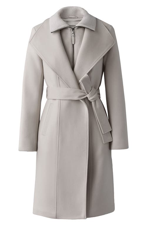 Mackage Norita Double-face Belted Wool Coat In Trench