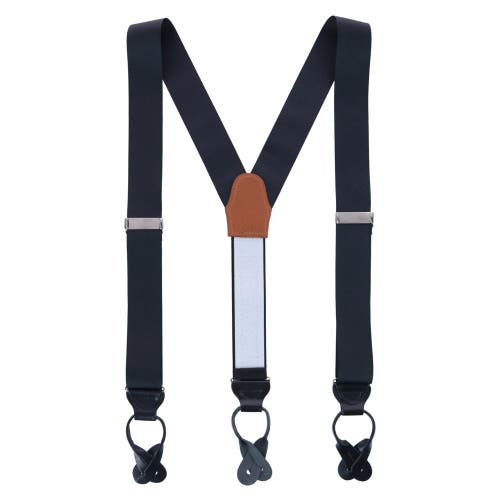 Shop Trafalgar Big & Tall Phoenix 38mm Grosgrain Non Stretch Ribbon Button End Suspenders In Black