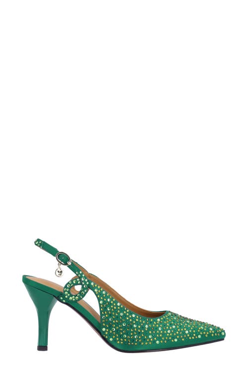 J. Reneé Viviene Slingback Pointed Toe Pump In Emerald