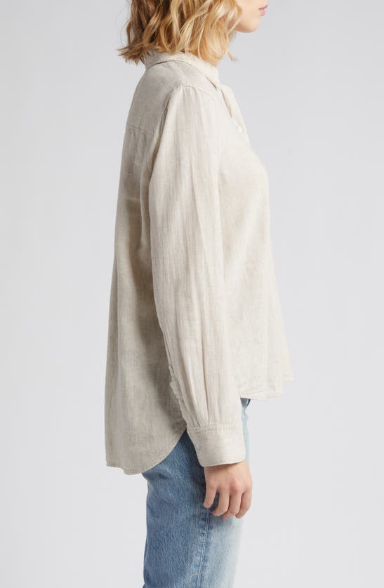 CASLON CASLON(R) LINEN BLEND BUTTON-UP SHIRT