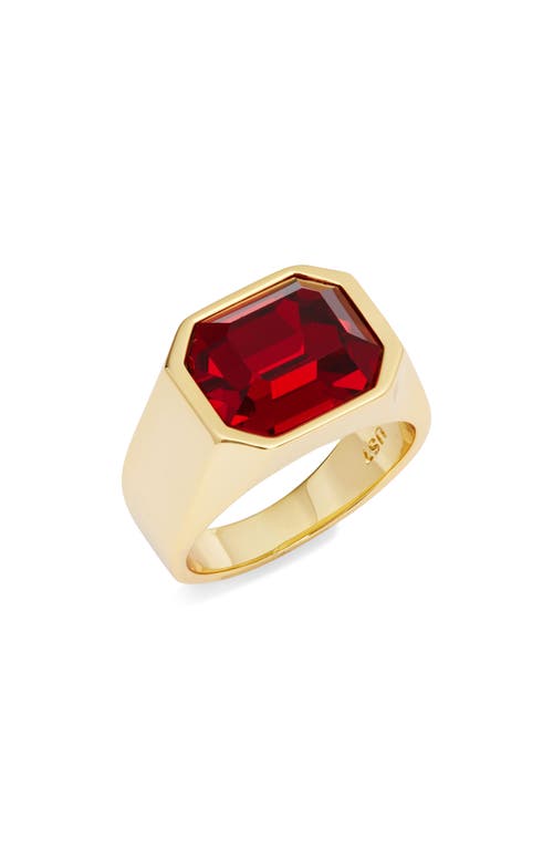 Crystal Statement Ring in Ruby