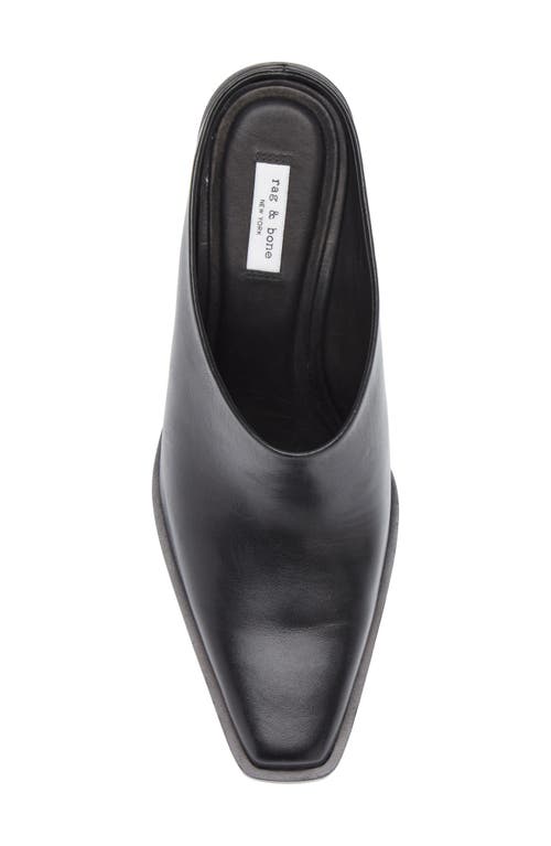 Rag & Bone Eclipse Leather Wedge Mules In Black