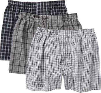 3 Pack Woven Boxers - Gingham