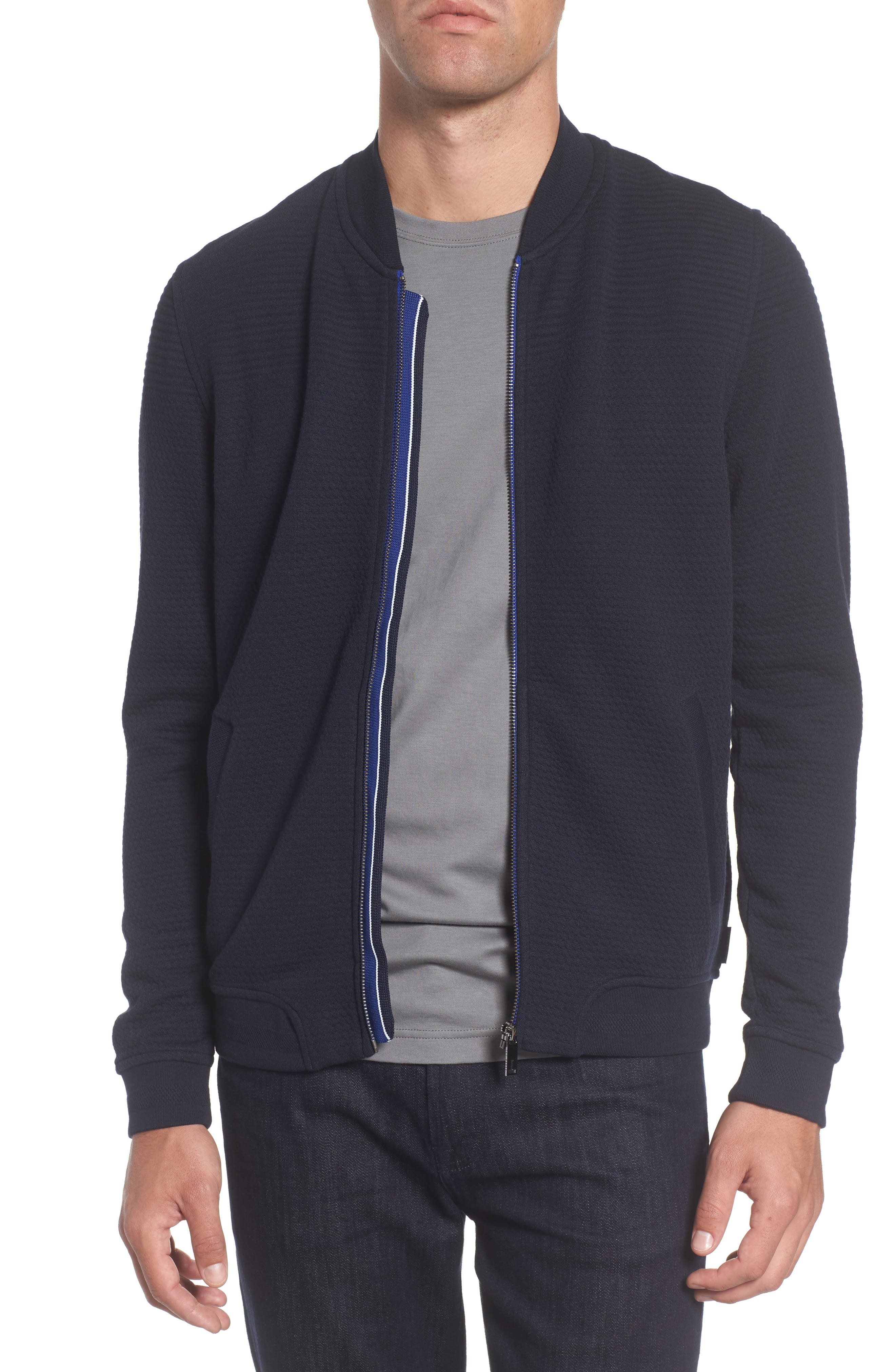 ted baker quilted bomber jacket