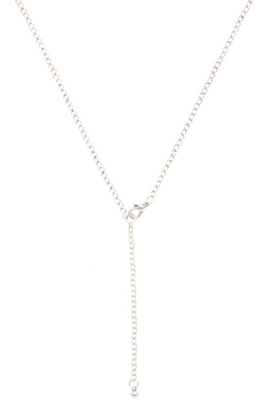 Shop Olivia Welles Klara Crystal Pendant Necklace In Silver / Clear