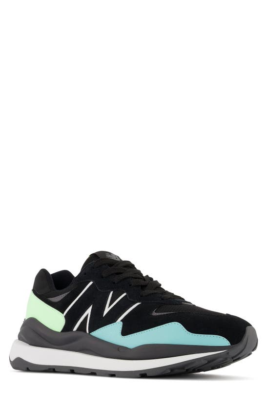 New Balance 57/40 Sneaker In Black/ Vibrant Spring Glow