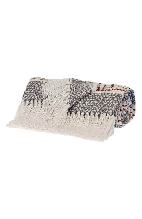 Parkland Collection Kai Fringe Throw Blanket In Gray