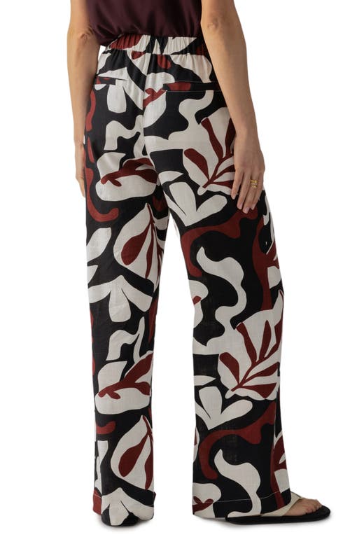 Shop Sanctuary The Soft Palm Print Wide Leg Pants In Mineral