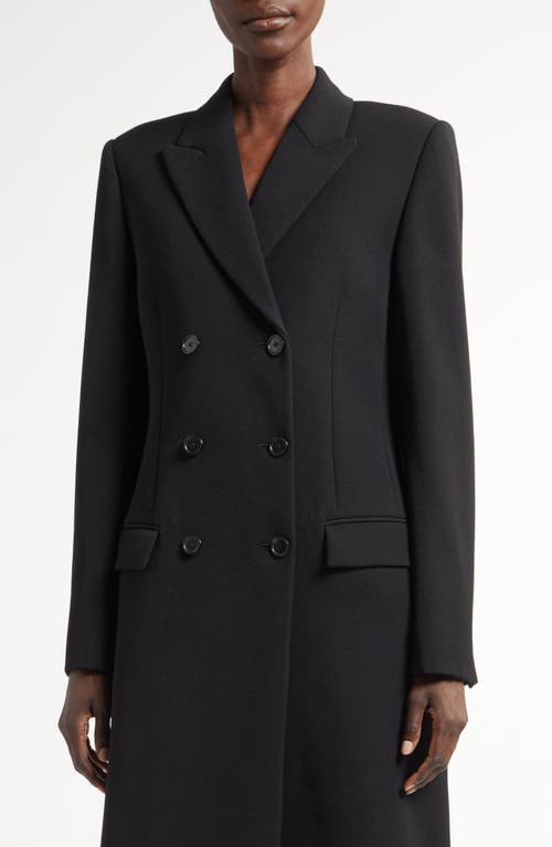 Shop The Row Woody Double Breasted Wool Twill Coat In Black