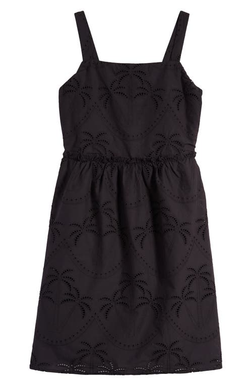 Walking on Sunshine Kids' Eyelet Cotton Dress Black at