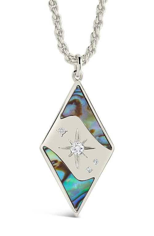 Shop Sterling Forever Galaxy Pendant Necklace In Silver