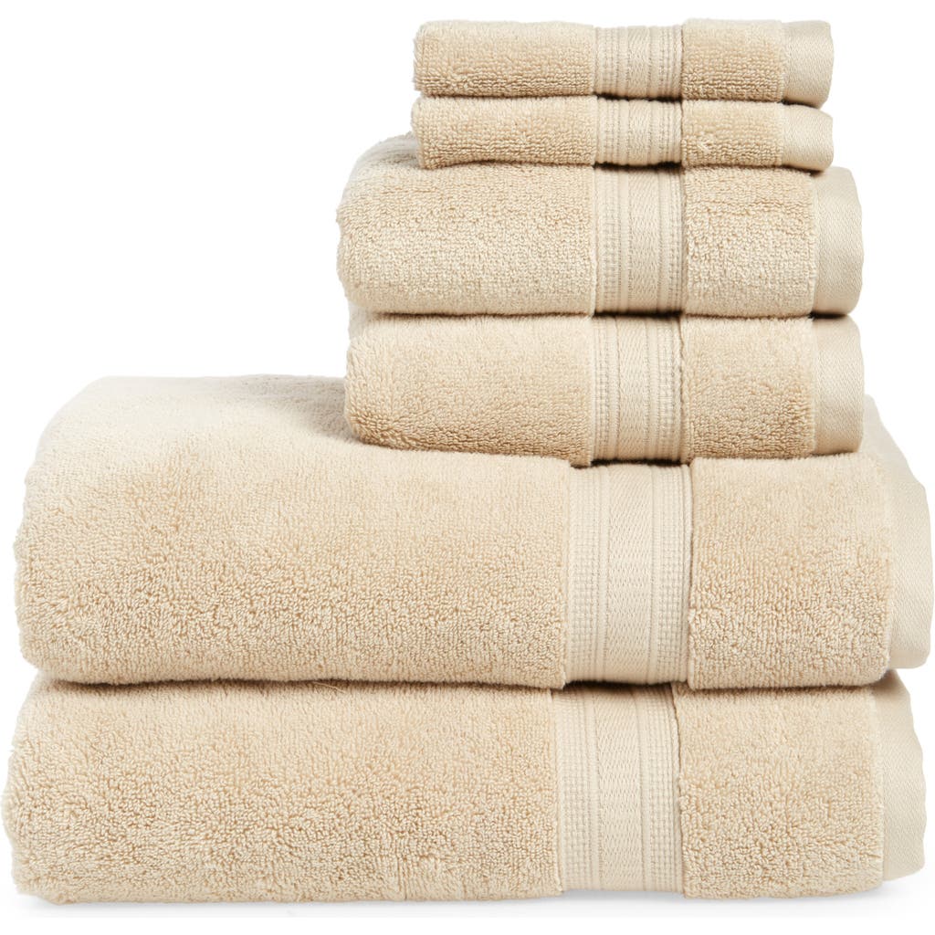 Nordstrom Rack 6-piece Zero Twist Bath Towel Set In Neutral