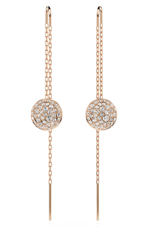 Swarovski Meteora Threader Earrings in Rose Gold at Nordstrom