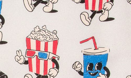 Shop Miki Miette Bailey Movie Print Cotton Henley Romper In Cinerama