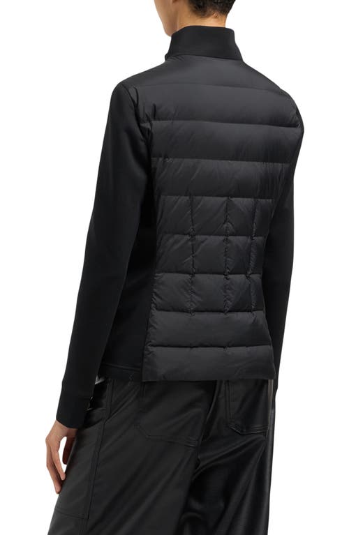 Moose Knuckles Naomi 800 Fill Power Down Hybrid Jacket In Black