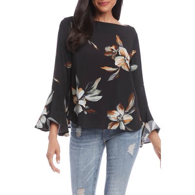 Karen Kane Bell Sleeve Top, Black