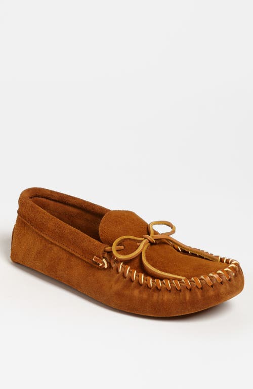 Softsole Driving Shoe in Brown Suede