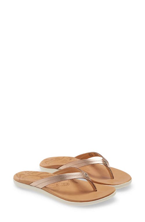 Olukai Honu Flip Flop In Gold