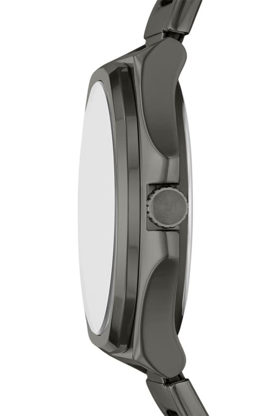 Shop Fossil Evanston Three-hand Quartz Bracelet Watch, 45mm In Gunmetal