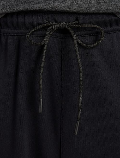 Reebok Performance Double-knit Ribbed-hem Joggers In Black