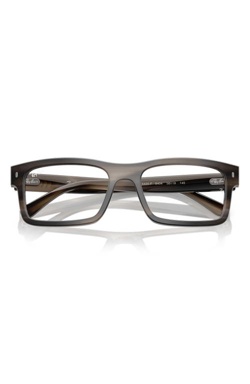 Ray Ban Ray-ban 54mm Rectangular Optical Glasses In Havana Gradient