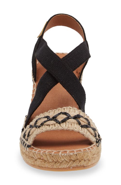 Toni Pons Susa Espadrille Wedge Sandal In Negre/black